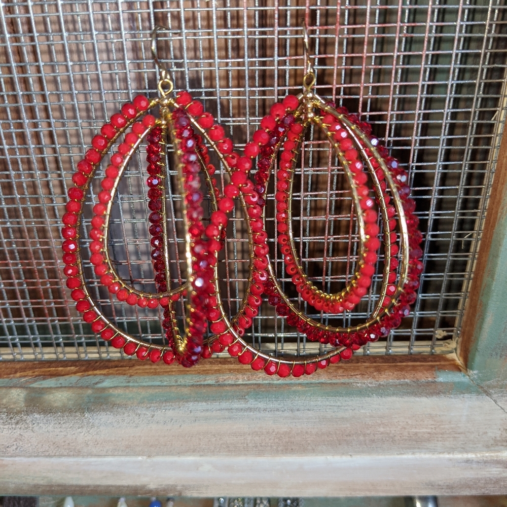 Red earrings